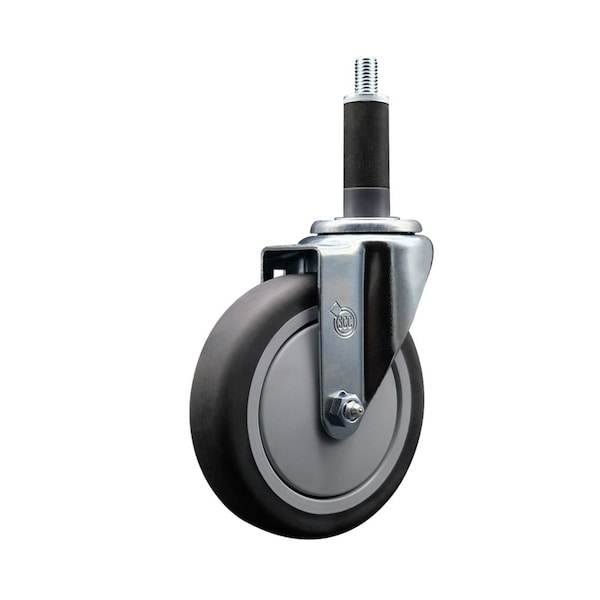 5'' Thermoplastic Rubber Wheel Swivel 1'' Expanding Stem Caster